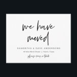 新しい自宅住所のお知らせ ポストカード<br><div class="desc">このミニマモダンリストデザインの新しい家、移動アナウンス、住所はがきの変更（カードタイトル付き、私たちは移動した）。お友達や家族に知らせるには、あなたが引っ越したことをお知らせするのに最適な方法だ。</div>