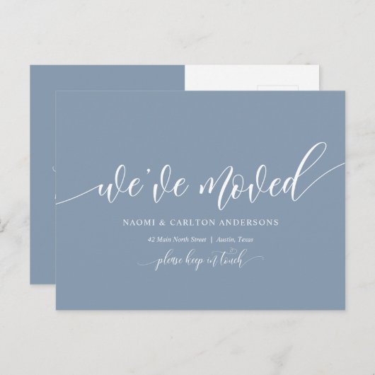 新しい自宅住所のお知らせ ポストカード (正面/裏面)