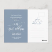 新しい自宅住所のお知らせ ポストカード (裏面)