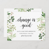 新しい自宅住所のお知らせ ポストカード (正面/裏面)