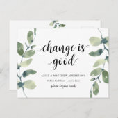 新しい自宅住所のお知らせ ポストカード (正面/裏面)