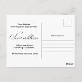 新しい自宅住所の写真のお知らせポストカード ポストカード (裏面)