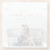 新しい自宅住所の初めてのクリスマス ガラスコースター (裏面)