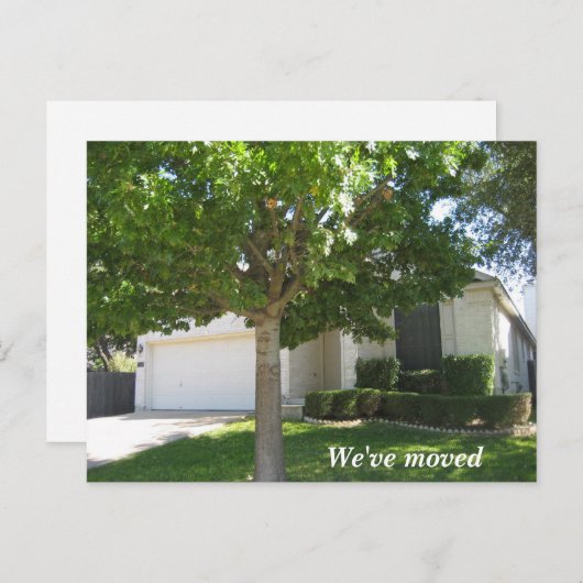 新しい自宅住所の変更カスタム家の写真 案内ポストカード (正面/裏面)