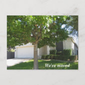 新しい自宅住所の変更カスタム家の写真 案内ポストカード (正面)