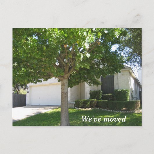 新しい自宅住所の変更カスタム家の写真 案内ポストカード (正面)