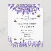 新しい自宅住所の変更ラベンダービー移動予算 (正面/裏面)