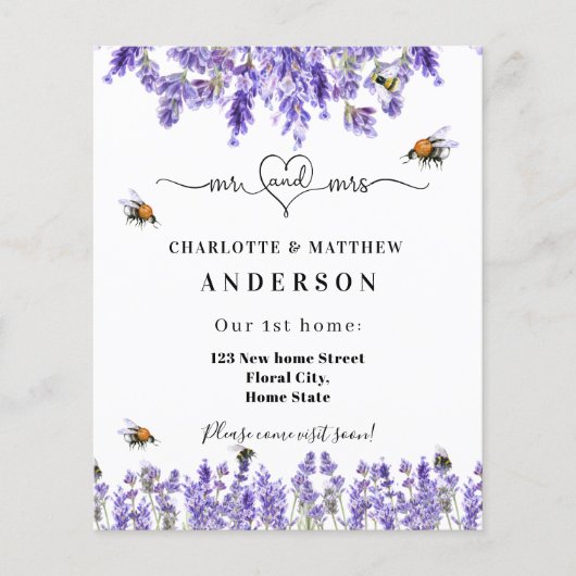 新しい自宅住所の変更ラベンダービー移動予算 (正面)