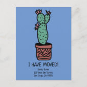 新しい自宅住所の移動アナウンスカボスDoodle ポストカード (正面)