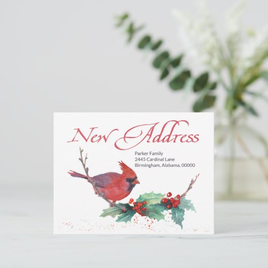 新しい自宅住所の移動 シーズンポストカード (スタンド正面)