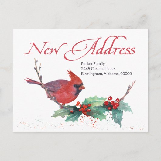 新しい自宅住所の移動 シーズンポストカード (正面)