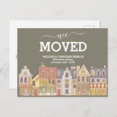 新しい自宅住所を移動 案内ポストカード (正面/裏面)