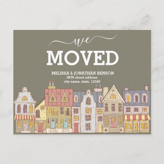 新しい自宅住所を移動 案内ポストカード (正面)