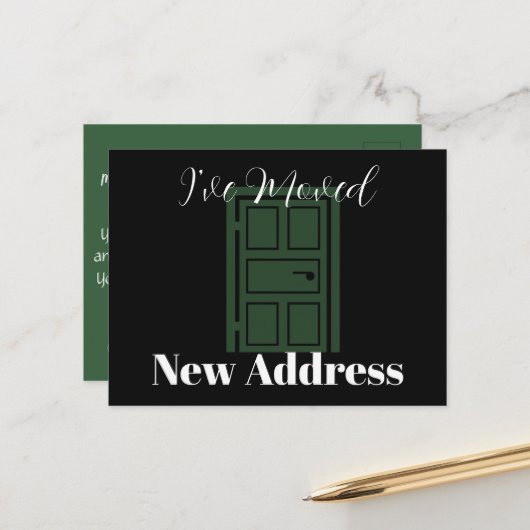 新しい自宅住所シンプルのお知らせを移動 ポストカード (正面/裏面インサイチュ)