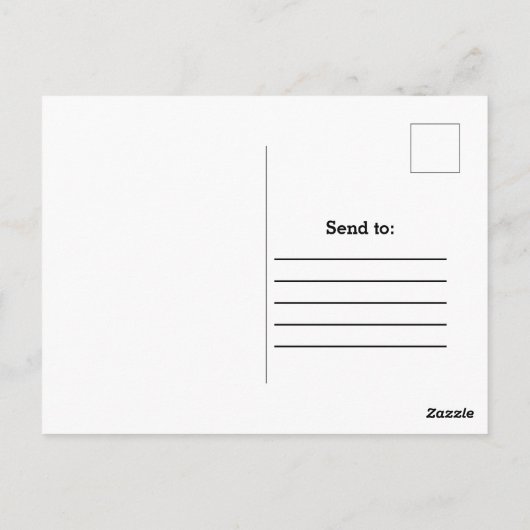 新しい自宅住所素朴の移動案内 ポストカード (裏面)