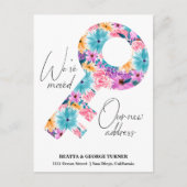 新しい自宅住所、お知らせポストカードの移動 案内ポストカード (正面)