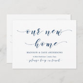 新しい自宅住所、お知らせ ポストカード (正面/裏面)