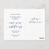 新しい自宅住所、お知らせ ポストカード (裏面)