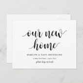 新しい自宅住所、お知らせ ポストカード (正面/裏面)