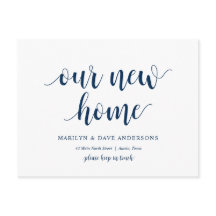 新しい自宅住所、お知らせ