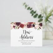 新しい自宅住所、ブルゴーニュフローラ、お知らせ ポストカード (スタンド正面)