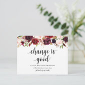 新しい自宅住所、ブルゴーニュフローラ、お知らせ ポストカード (スタンド正面)