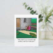 新しい自宅案内はがき城のセキュリティコード ポストカード (スタンド正面)