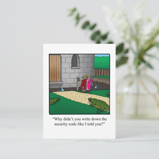 新しい自宅案内はがき城のセキュリティコード ポストカード (スタンド正面)