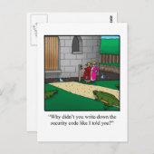 新しい自宅案内はがき城のセキュリティコード ポストカード (正面/裏面)