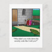 新しい自宅案内はがき城のセキュリティコード ポストカード (正面)