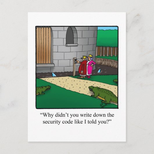 新しい自宅案内はがき城のセキュリティコード ポストカード (正面)