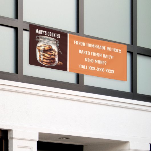 新しい自家製クッキー追加文字ベンダー 横断幕 (ビルの外側)