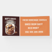 新しい自家製クッキー追加文字ベンダー 横断幕 (横)