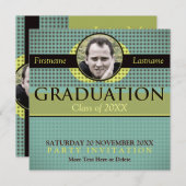 新しい自然の卒業とフォト招待状 招待状 (正面/裏面)