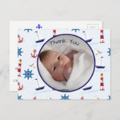 新しい航海の男の赤ちゃん 案内ポストカード (正面/裏面)