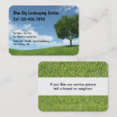 新しい芝生および造園の名刺 名刺 (正面/裏面)