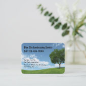 新しい芝生および造園の名刺 名刺 (スタンド正面)