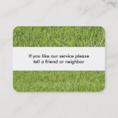 新しい芝生および造園の名刺 名刺 (裏面)