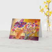 新しい花のつぼ カード (黄色い花)