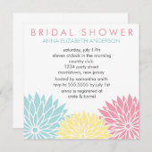 新しい花のブライダルシャワー 招待状 (正面/裏面)