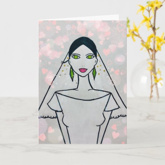 新しい花嫁 カード (黄色い花)