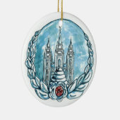 新しい若い女性の円形浮彫り セラミックオーナメント (右)