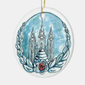 新しい若い女性の円形浮彫り セラミックオーナメント (左)