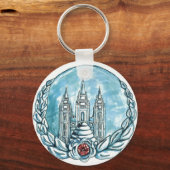 新しい若い女性メダリオン鍵鎖 キーホルダー (正面)