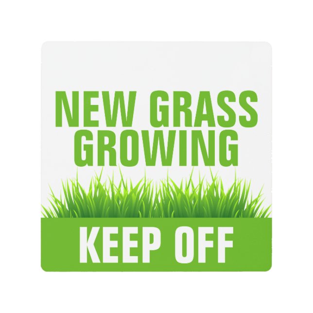 新しい草が生え保ている メタルプリント (正面)