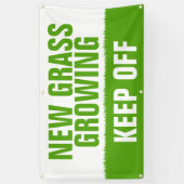 新しい草が生え保ている 横断幕 (縦)