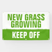 新しい草が生え保ている 横断幕 (横)