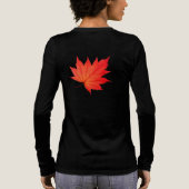 "新しい葉を裏返す" – 紅紅葉ロユニセックスー トライブレンドＴシャツ (背面)