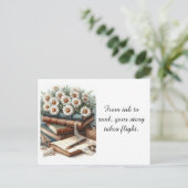 新しい著者へのお祝い ヴィンテージブック ポストカード (スタンド正面)