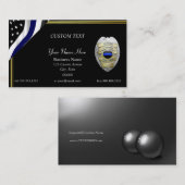 新しい薄い青いラインカスタムバッジ名刺 名刺 (正面/裏面)